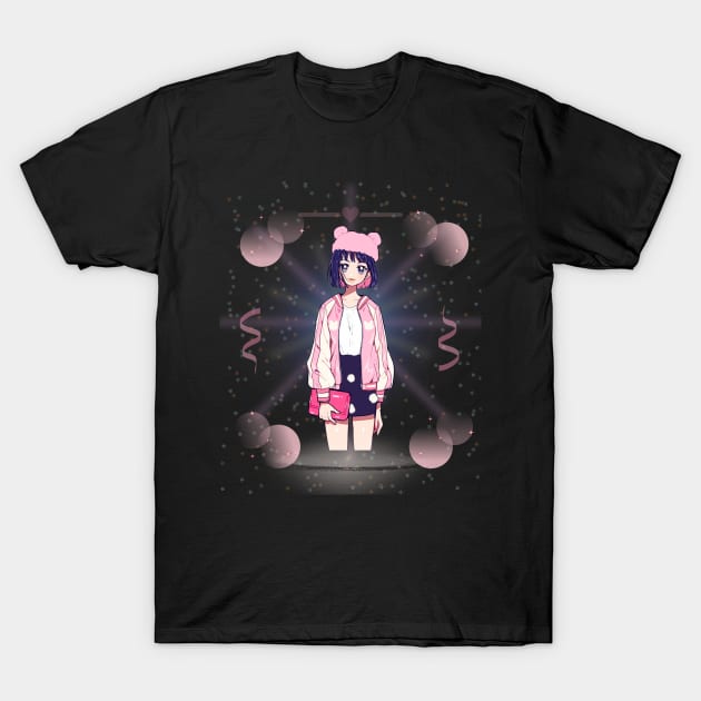 Funny anime girl T-Shirt by Funtomass